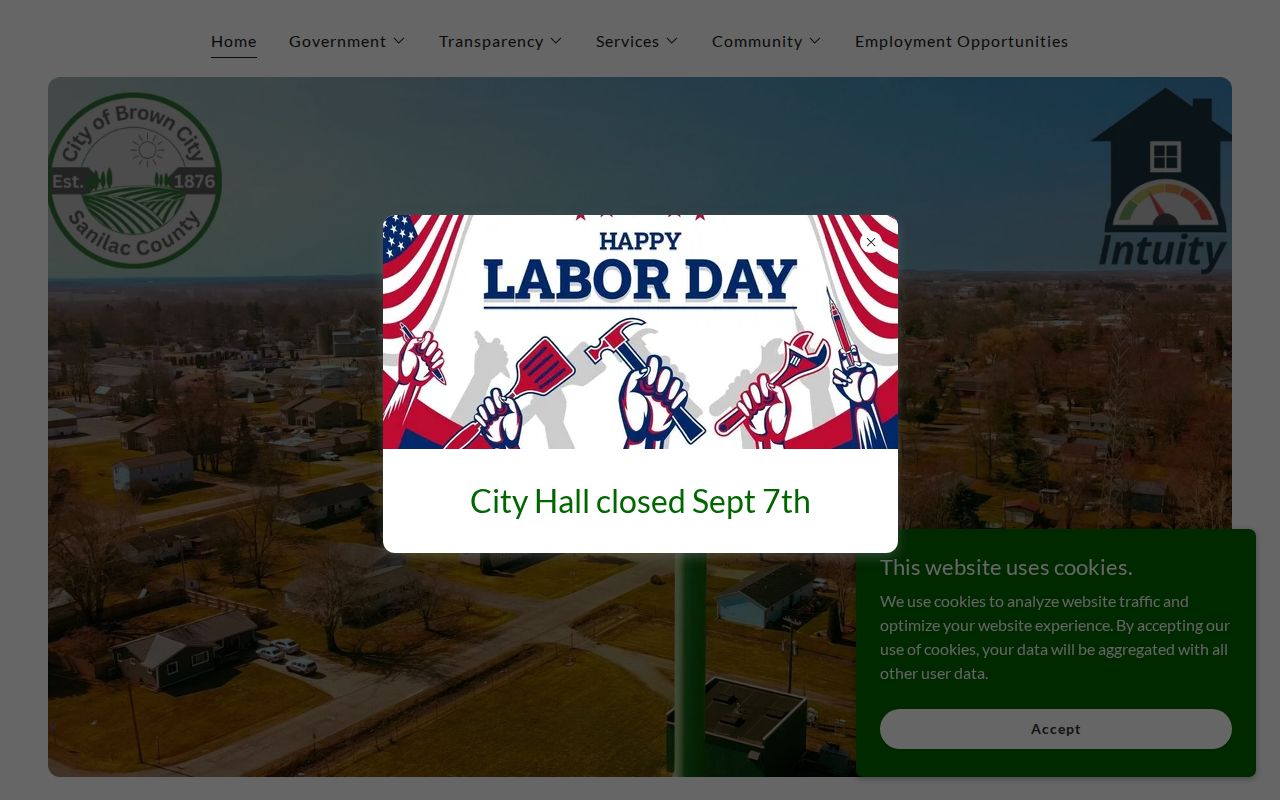 Brown City official home page for municipal information