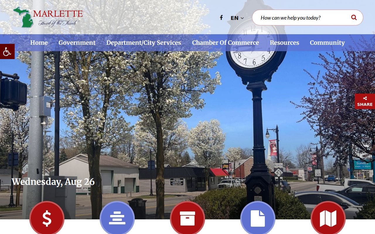 Marlette court docket municipal information source on the official city website
